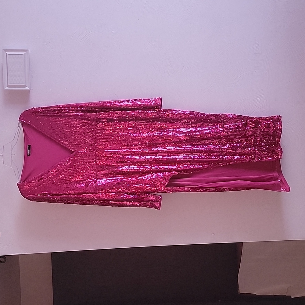 HOT PINK SEQUIN DRESS